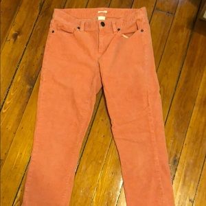 Jcrew Toothpick Corduroy Pants